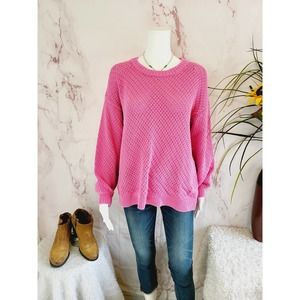 Brass Loose Weave Coastal Knit Sweater size med